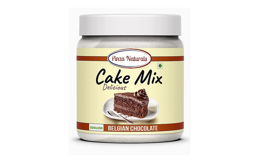 Pinza Naturals Cake Mix Delicious Eggless Belgian Chocolate   Plastic Jar  300 grams